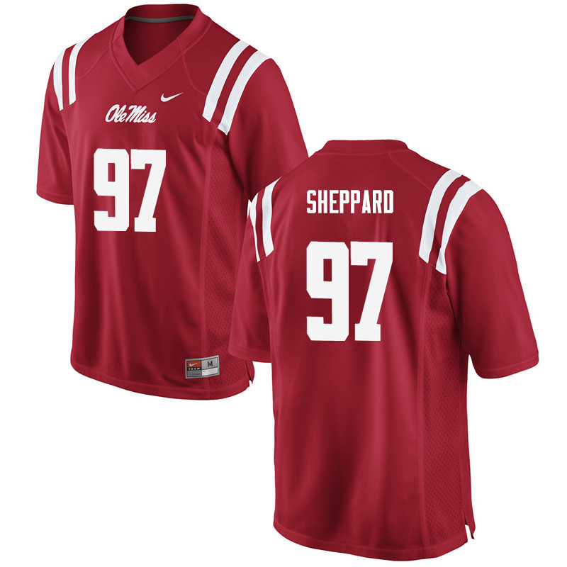 Qaadir Sheppard Ole Miss Rebels NCAA Men's Red #97 Stitched Limited College Football Jersey POS1658DY